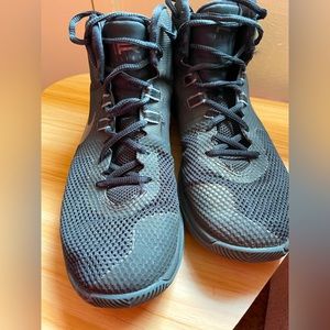 Nike Air Precision Mens Size 8.5 Basketball Shoes Sneakers Black